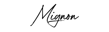 Titolo Mignon è realizzato con un font che imita la scrittura corsiva a mano con il pennino. Produzione fritti artigianali